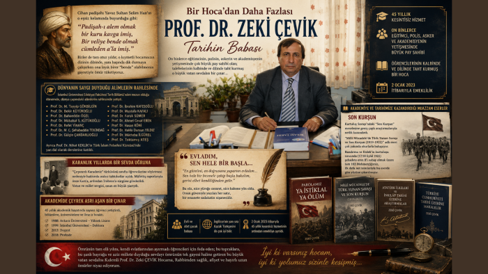 Tarihçi/Yazar Abdullah ŞAHİN'in kaleminden bir alimin hayat hikayesi "Prof.Dr. Zeki ÇEVİK"